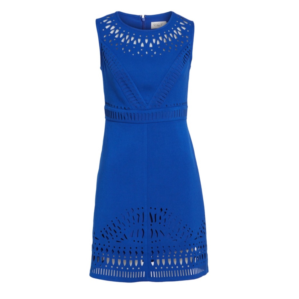 Eliza J Laser Cut Crepe Sheath Dress. BNWT!